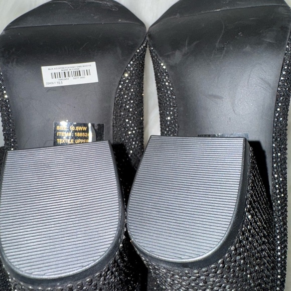 Torrid Black and Silver Heeled Boots with Sparkly Design - Picture 8 of 10
